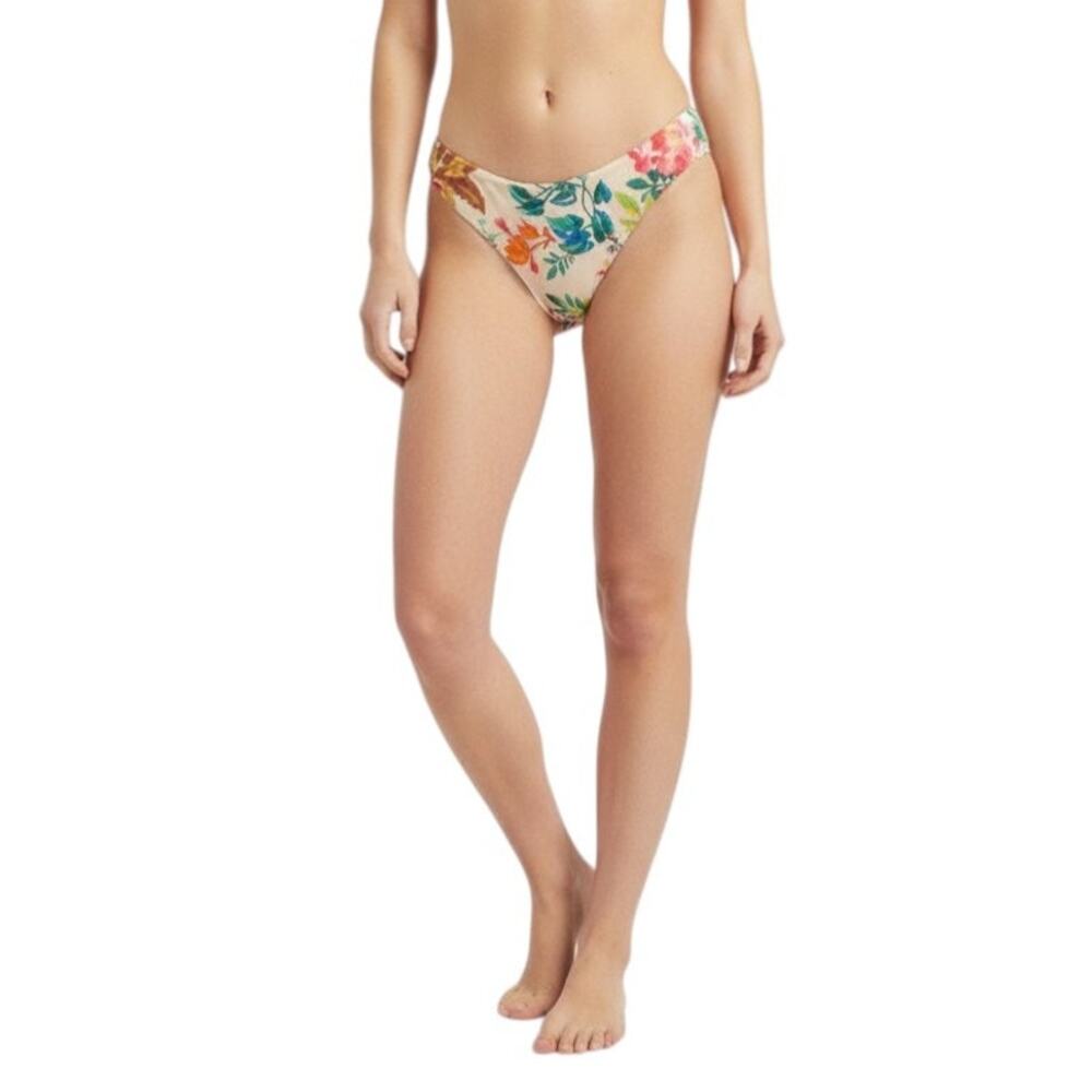 ZIMMERMANN Floral-Print Low-Rise Bikini Bottom, A3/US10/M SRP: $95